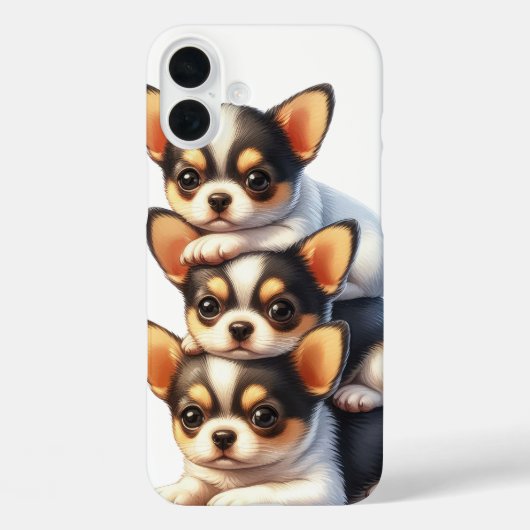 SCHATTIGE STAPEL CHIHUAHUA PUPPYHONDEN Case-Mate iPhone CASE (Achterkant)