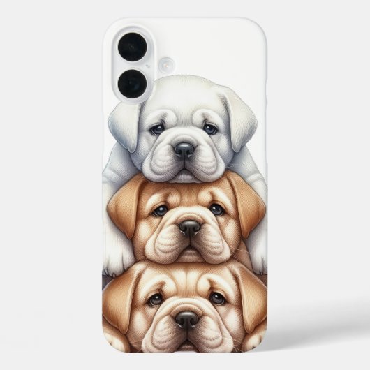 SCHATTIGE STAPEL LABRADOR RETRIEVER PUPPYHONDEN Case-Mate iPhone CASE (Achterkant)