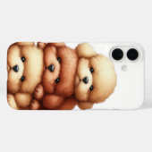 SCHATTIGE STAPEL POEDEL PUPPY HONDEN Case-Mate iPhone CASE (Achterkant (horizontaal))