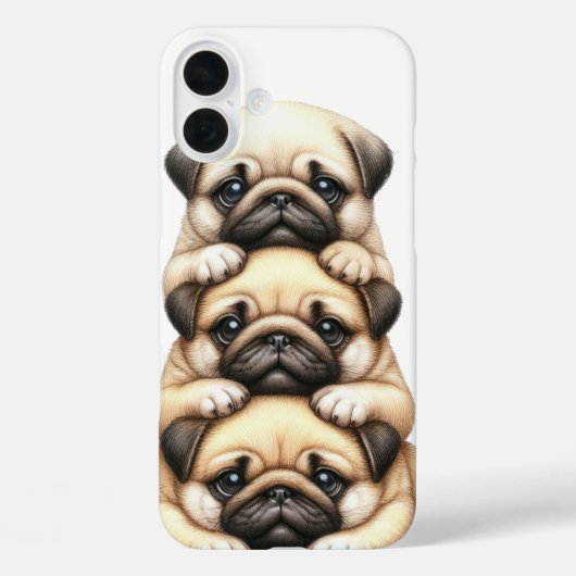 SCHATTIGE STAPEL PUPPYHONDEN Case-Mate iPhone CASE (Achterkant)
