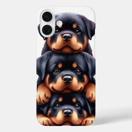 SCHATTIGE STAPEL ROTTWEILER PUPPYHONDEN Case-Mate iPhone CASE (Achterkant)