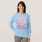 Schattige Star Lavendel Roze Lichtblauw T-shirt (Voorkant volledig)