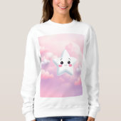 Schattige Star Lavender Pink Sky Sweatshirt (Voorkant)