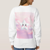 Schattige Star Lavender Pink Sky Sweatshirt (Achterkant)