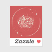 Schattige Star Merry Christmas Sticker (Vel)