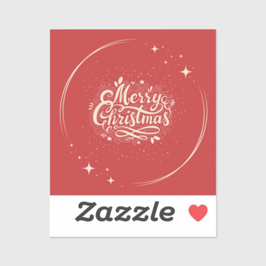 Schattige Star Merry Christmas Sticker (Vel)