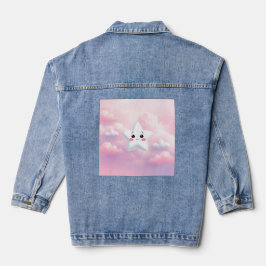 Schattige Star Pink Sky Vrouwen Denim Jas Denim Jacket