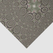 Schattige Star Sage Green en Black Tissue Paper Tissuepapier (Detail)