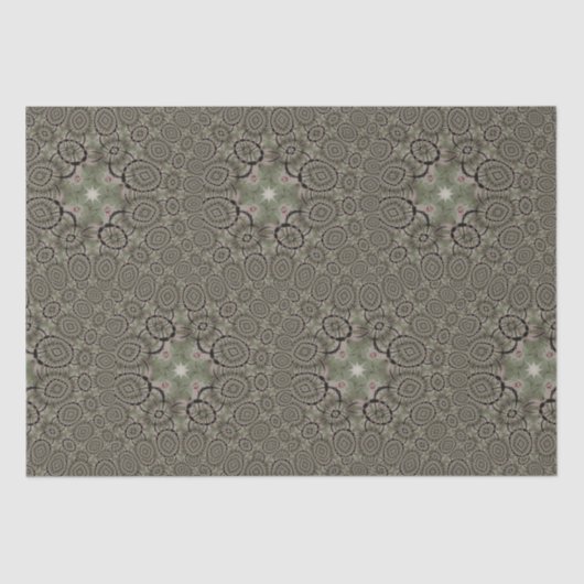 Schattige Star Sage Green en Black Tissue Paper Tissuepapier (Voorkant)