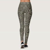 Schattige Star Sage Groen Zwart Rood Hart Leggings (Achterkant)