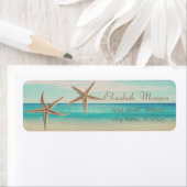 Schattige Starfish, strand, label retouradres (Insitu)