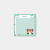 Schattige Stars & Peekabo Red Panda Jouw naam toev Post-it® Notes (Voorkant)