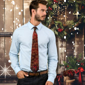 Schattige Startpatroon Monogram Rood Goud Kerst St Stropdas