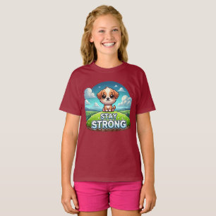 Schattige Stay Strong Puppy Kinder T-shirt
