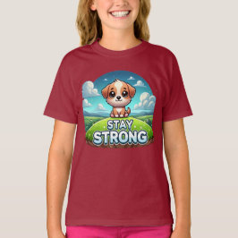 Schattige Stay Strong Puppy Kinder T-shirt