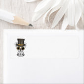 Schattige Steampunk Baby Polar Beer Etiket (Insitu)