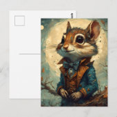 Schattige Steampunk Chipmunk Briefkaart (Voorkant / Achterkant)