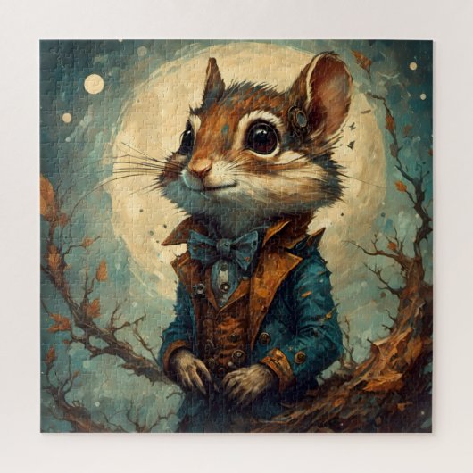 Schattige Steampunk Chipmunk Legpuzzel (Verticaal)