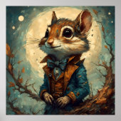 Schattige Steampunk Chipmunk Poster (Voorkant)