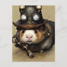 Schattige Steampunk Hampster Briefkaart