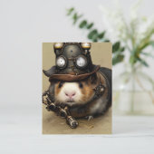 Schattige Steampunk Hampster Briefkaart (Staand voorkant)
