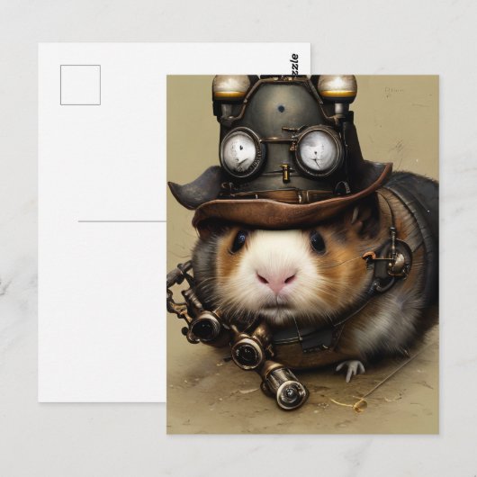 Schattige Steampunk Hampster Briefkaart (Voorkant / Achterkant)