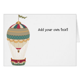 Schattige Steampunk Hot Air ballon met vlag