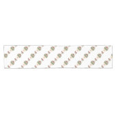 Schattige Steampunk Hot Air-ballon met vlag Korte Tafelloper (Horizontaal)