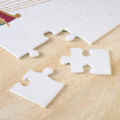 Schattige Steampunk Hot Air-ballon met vlag Legpuzzel (Zijkant)