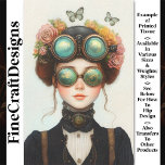 Schattige Steampunk Meisje met Bloemen Z8 Decoupag Tissuepapier<br><div class="desc">🖤 Verhoog uw creatieve projecten met dit betoverende Victoriaans steampunk tissuepapier, ideaal voor ontkoppeling, mixed media en cadeauverpakking. Dit ontwerp is voorzien van een serene jonge vrouw versierd met reflecterende steampunk bril, met bloeiende bloemen in haar haar en delicate vlinders. De ingewikkelde details en zachte pasteltinten voegen een grillige, touch...</div>