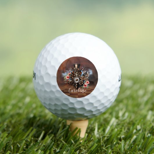 Schattige steampunk ontwerp golfballen (Insitu Shirt)