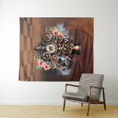 Schattige steampunk ontwerp wandkleed (In Situ (horizontaal))