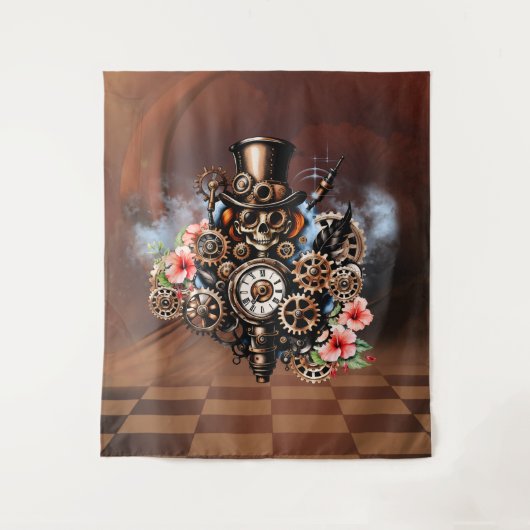 Schattige steampunk ontwerp wandkleed (Voorkant)