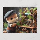 Schattige Steampunk Otter Werkt op Machinery Briefkaart (Voorkant)