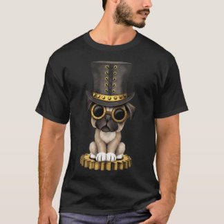 Schattige Steampunk Pugspeeltje Hond T-shirt