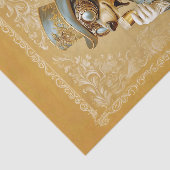 Schattige Steampunk Teckel Hond, Glas FS1L Decoupa Tissuepapier (Detail)