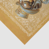 Schattige Steampunk Teckel Hond, Glas FS1R Decoupa Tissuepapier (Detail)