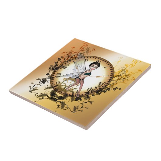 Schattige steampunk tegeltje (Zijkant)