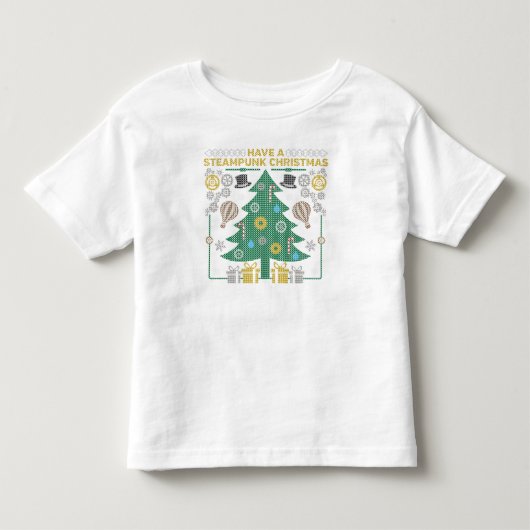 Schattige Steampunk Ugly Christmas Sweater T-shirt (Voorkant)