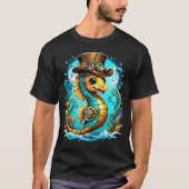 Schattige steampunk zeepaardje met een stijlvol pe t-shirt (Voorkant)