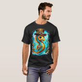 Schattige steampunk zeepaardje met een stijlvol pe t-shirt (Voorkant volledig)