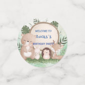 Schattige stekelvarken Beer verjaardagsfeestje oer Confetti (Kleine voorkant)