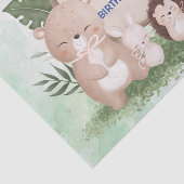 Schattige stekelvarken Beer verjaardagsfeestje oer Tissuepapier (Detail)