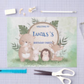 Schattige stekelvarken Beer verjaardagsfeestje oer Tissuepapier (Craft)