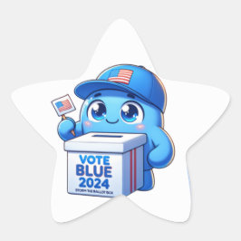 Schattige Stem Blauw 2024 Presidential Star Sticke Ster Sticker