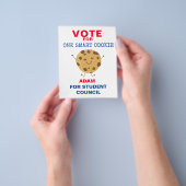 Schattige Stem Voor Klasse President: Smart Cookie Flyer (Hand)