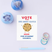 Schattige Stem Voor Klasse President: Smart Cookie Flyer (Enkel)