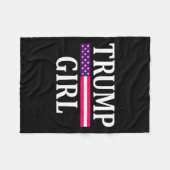 Schattige  stemmen Trump Meisje Republikeinse Amer Fleece Deken (Voorkant (Horizontaal))