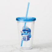 Schattige Stemming Blauw 2024 Presidential Custom  Acryl Drinkbeker (Achterkant)