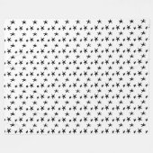 Schattige sterren zwart op elke aangepaste kleur b fleece deken (Voorkant (Horizontaal))